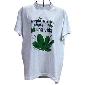 Unisex T-Shirt Top Adopta un jardin Adopta una vida\Adopt a Garden, Adopt a Life